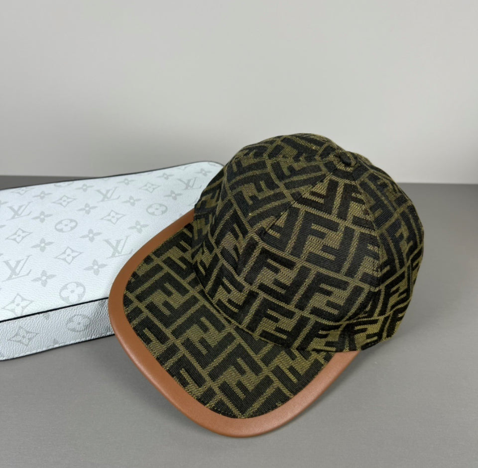 Fendi black gold hat